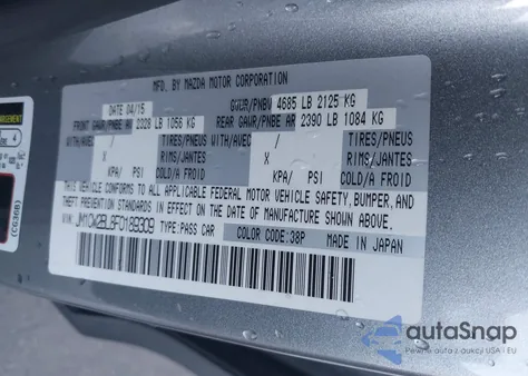 2015 Mazda Mazda5 Sport from USA, damaged, VIN JM1CW2BL8F0189309